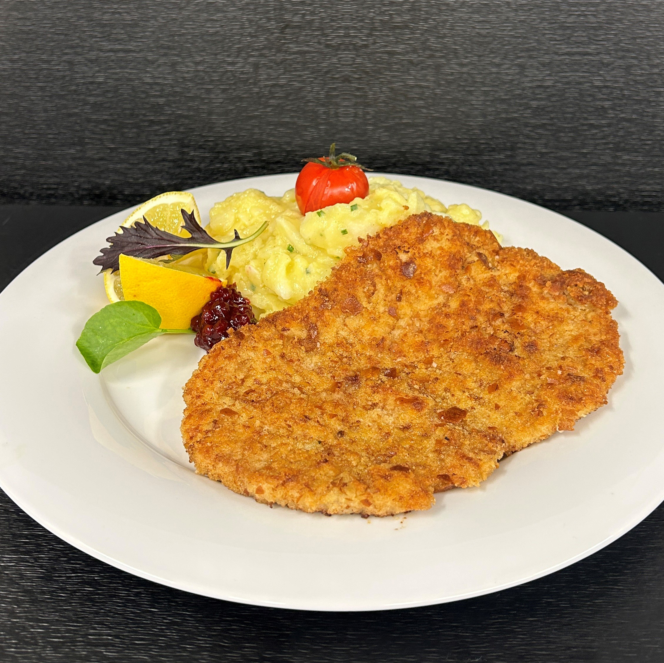 Schnitzel mit Breznpanade